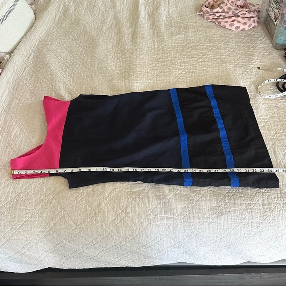 DKNY  Sheath Color block Sleeveless Dress Pink, Blue, and Black Size 6 - Picture 11 of 12
